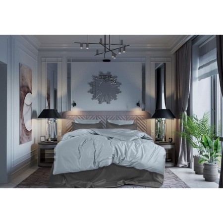 Satin Luxe gum sheet, size 200x220x20 cm, smoky-blue color-2