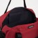 Sports bag with lightning, shoes, external pocket, black/red color