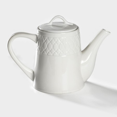 Teapot Porcelain Hot Magistro Argos, 1.4 l, white color-4