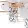 Economic light chandelier with DDD 41007/3 3x40W E27 LED white 49x49x17 cm