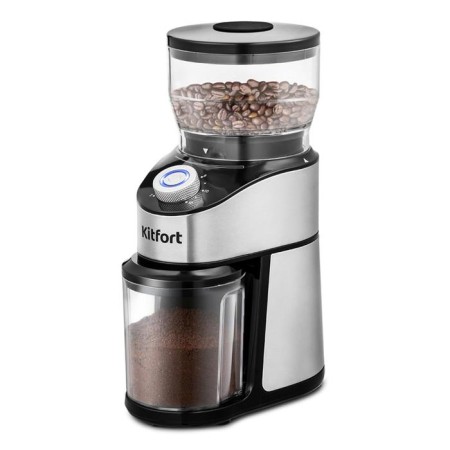 Kofemolka KitFort KT-744, electric, 200 watts, 160 g, silver-black