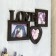 Photo frame-collage "Love" in 3 photos, wenge (plastic screen)