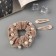 Hair set "Gloria Grace" (elastic band 7 cm, 2 invisibility 5 cm) beige