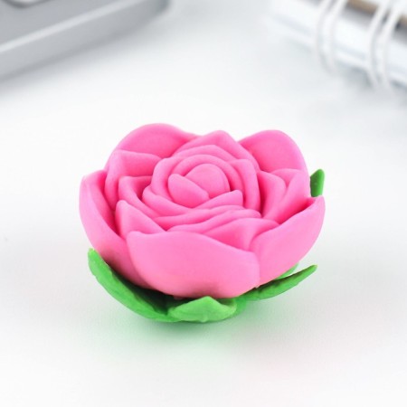 Gift set: notebook, handle-filter and eraser "Pink tulips"-4