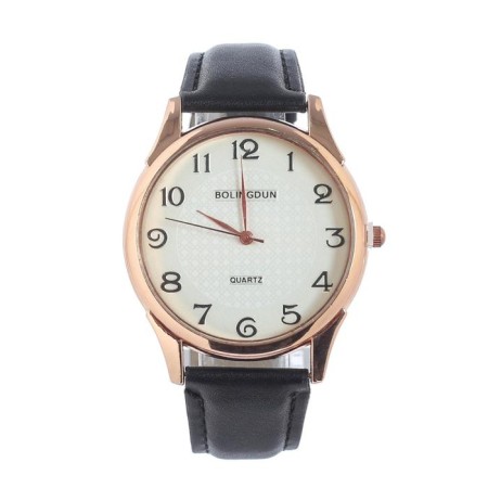 Men's wristwater watch "Bolingdun", D-4 cm, eco-leather strap