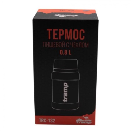 Термос Tramp TRC-132, с широким горлом 0,8 л с сумкой, оливковый-4