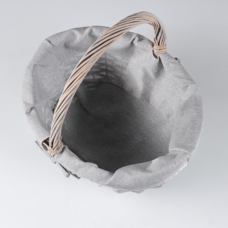 Basket, 38 x 38 x 16/30 cm, vine, fabric-2