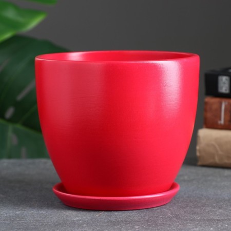 Flower pot "Color Gam" red, 1.4 liters-1