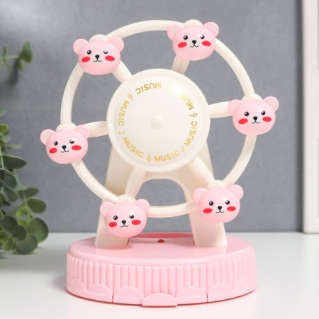 Casket Musical Mechanical Light "Ferris Wheel - Bear" 10.5x13.5x19 cm