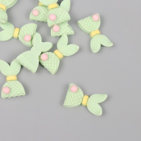 Decor for creativity Plastic "Green Tail of the Mermaid" set of 12 pcs 2.3x1.4 cm