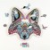 Puzzle wooden figured "raccoon", in the frame