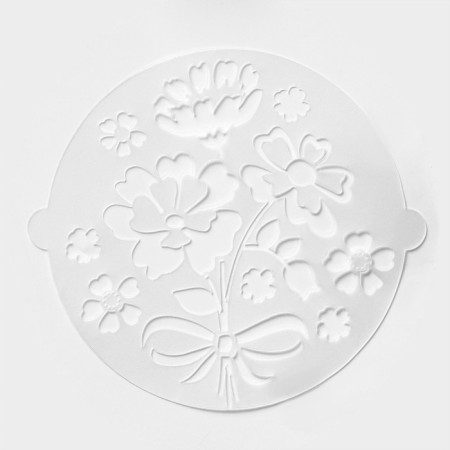A set of culinary stencils for decorating baking "Bouquet", 8 pcs: 2 pcs d = 20 cm, 6 pcs d = 8 cm-10