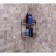 Corner regiment in the bathroom, size 24x24x31 cm, color wood, black