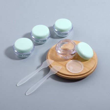 Storage set, 6 items, 10 ml, transparent/green color-1