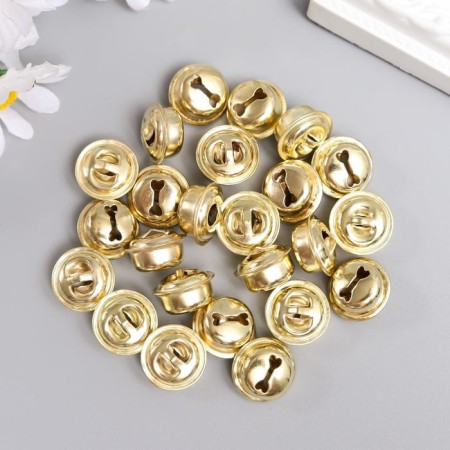 Set of decor for creativity "Bells Gold" set 24 pcs 0.8x1.5x1.5 cm-2