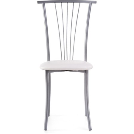 Grigori Metal Metal/Ecokozha, gray/white 40x50x93 cm stool-1