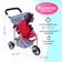 Stroller for dolls, metal frame, three -wheeled
