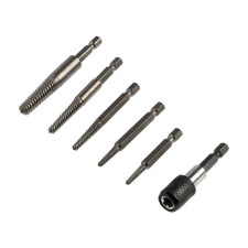 A set of extractors with the adapter of the tundra, 6 pcs, lion. thread, 45 steel, 6-gr. shank