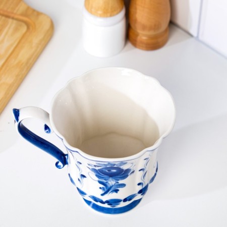 Mug "Spring", aut. Golubenkov N.A., 14x10x11cm, 380ml, 1 variety, gzhel-2