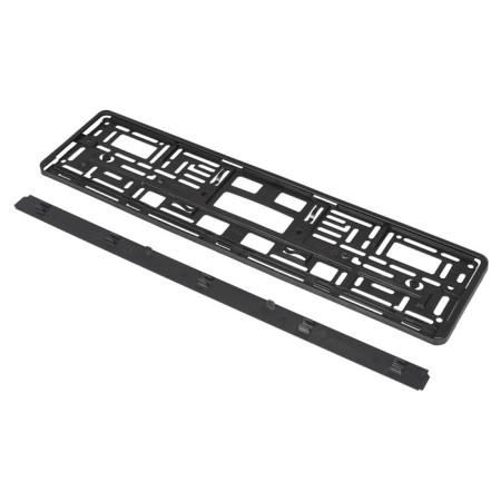 The frame under the license plate Airline, without inscription, with the lower locking bar, black-4