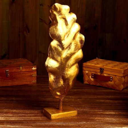 Souvenir "Leaf of a tree" aluminum 23x10x60 cm-2