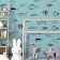 Sticking plastic interior black "fish" set 2 sheets 40x60 cm