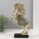 Souvenir Polystone "Arabic horse with a flower blanket stood on its hind legs" gold 15x5x26 cm