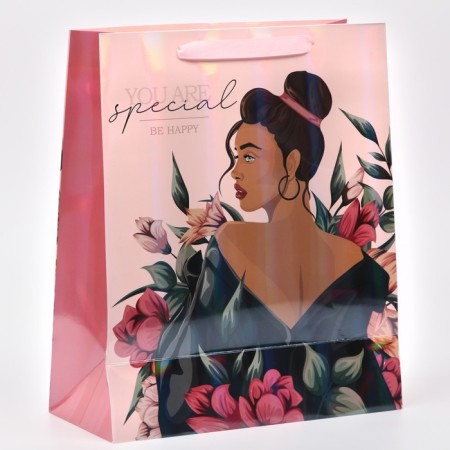 Gift laminated vertical, packaging, “you are special”, rainbow holography, m 26 x 32 x 12 cm-2