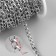 A bag for a bag, flat, aluminum, 7 × 9.8 mm, 10 ± 0.5 m, silver color