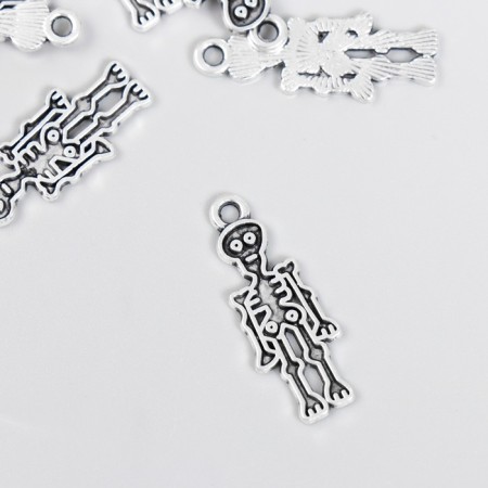 Decor for creativity Metal "Skeletal" silver 2.5x0.8 cm