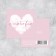 Mini-postcard "with love", cloud, 7 x 7 cm