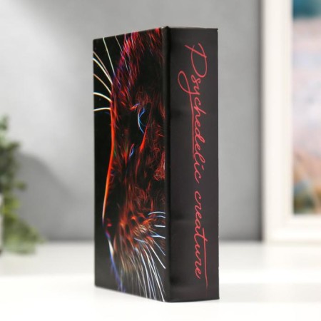 Safe Brush Tree leatherette "Leopard in Lazer Lazes" 21x13x5 cm-3