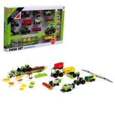 Set of metal tractors 