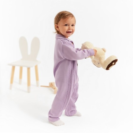 Combine Children's Knitted Minaku, height 62-68, lavender color-1
