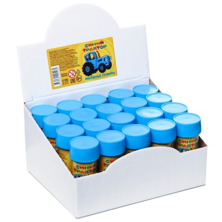 Set of soap bubbles, 20 pieces of blue tractor, 35 ml-1