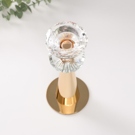 Summary Metal for 1 candle d = 4 cm "Alfiya" gold 7.5x7.5x20 cm-2