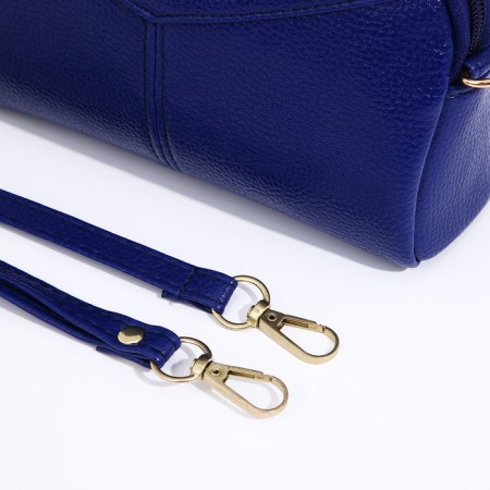 Bag Cross-Bodi with a zipper, blue color-6