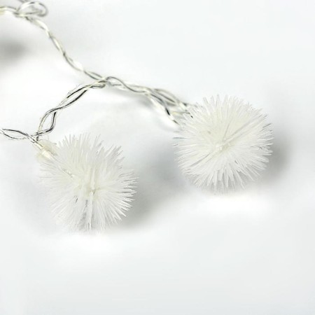 Garland "Curtain" 2 x 1.5 m with nozzles "Hedgehog", IP20, Transparent thread, 360 LED, white glow, 8 modes, 220 V-3
