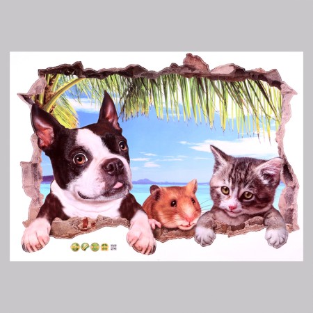 Stick 3D Interior pets 70*50cm