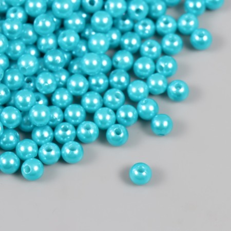 Set of beads "Pearls" D 6 mm, 250 grams, turquoise-1