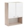 Bathroom cabinet "Vega 6004" White/oak sonoma, 60 x 24 x 80 cm