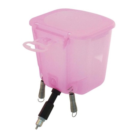 The drinker is nipple, with a capacity of 0.5 liters, for rabbits and birds, plastic