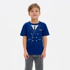 Футболка детская KAFTAN "Капитан", синий, рост 98-104 (30)