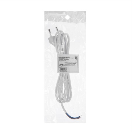 A network cord with a fork, 1.5 m, SHVVP 2 x 0.5 mm2, white-4