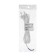 A network cord with a fork, 1.5 m, SHVVP 2 x 0.5 mm2, white