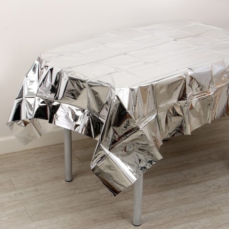 Tablecloth, 138 × 182 cm, silver color-1