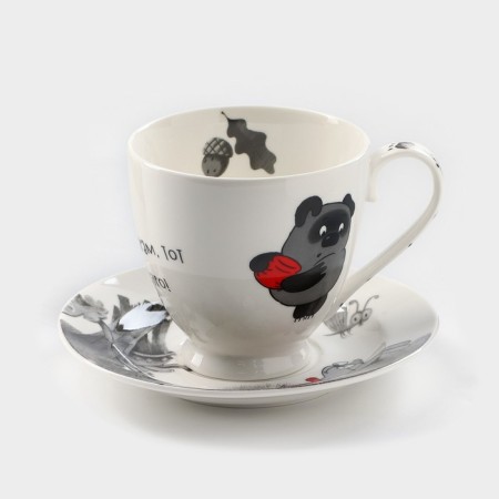 Tea steam porcelain "Winnie the Pooh", a mug 440 ml