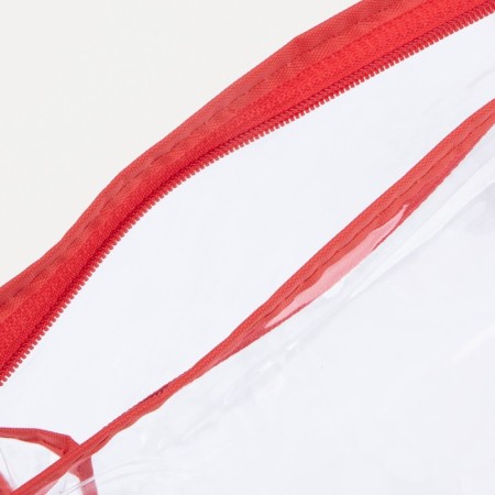 Lightning cosmetic bag, red/transparent color-3