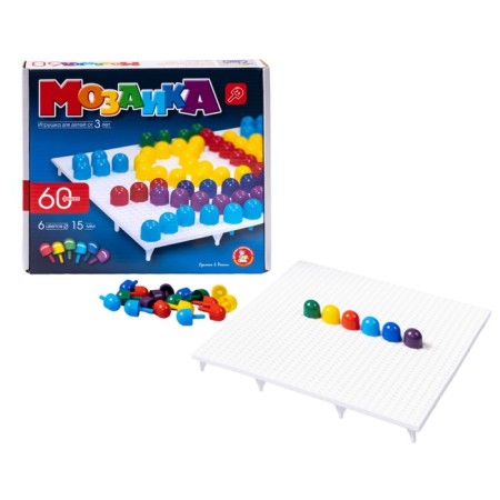 Mosaic round, 60 elements of 15 mm, 6 colors-3