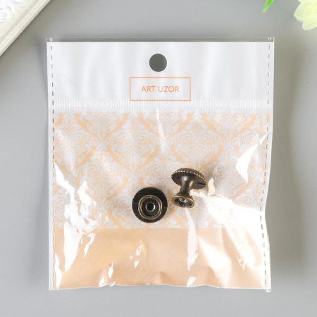 Pen for the casket metal "Flower" (set 2 pcs) 1.7x1.7 cm-3